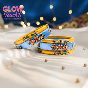 হাতের কাজের ঝলমলে কুন্দন চুড়ি