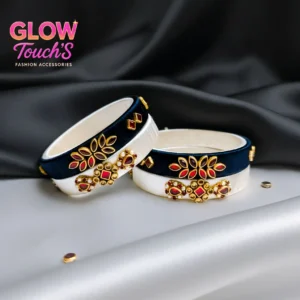 উৎসবের সাজে ঝলমলে কুন্দন চুড়ি